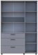 Шафа для одягу Doros Торн Сірий 3 ДСП/3Ш (полиці) 135х51.6х200 (DRS-012064)