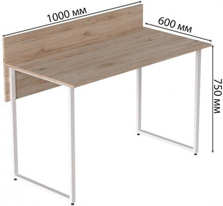 Комп'ютерний стіл Ferrum-decor Скай 75x100x60 білий ДСП Дуб Сан-Марино 32мм (FRD-101069) Комп'ютерний стіл Ferrum-decor Скай 75x100x60 білий ДСП Дуб Сан-Марино 32мм (FRD-101069)