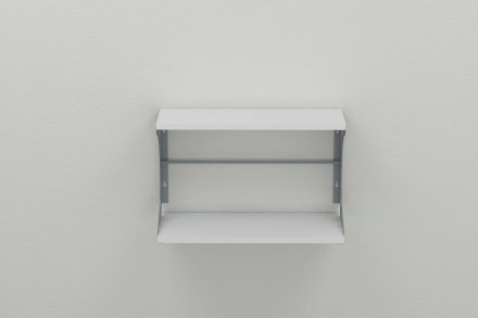 Настінна полиця Ferrum-decor Букін 330x500x240 метал Сірий ДСП Біле 16 мм (FRD-102856) Настінна полиця Ferrum-decor Букін 330x500x240 метал Сірий ДСП Біле 16 мм (FRD-102856)