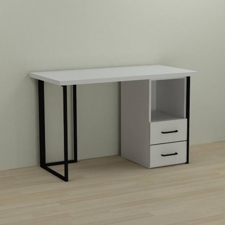 Письмовий стіл Ferrum-decor Отто 76x120x70 чорний ДСП Біле 32мм (FRD-103596) Письмовий стіл Ferrum-decor Отто 76x120x70 чорний ДСП Біле 32мм (FRD-103596)