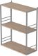 Книжкова полиця універсальна Ferrum-decor Стім 2 74x63x26 сірий ДСП Дуб Сан-Марино 16мм (FRD-104116)