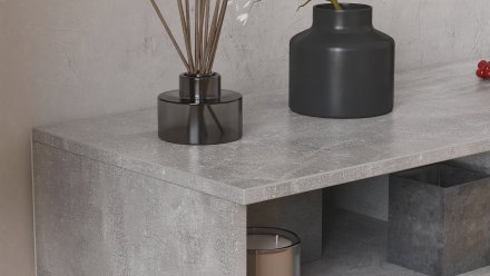Тумба під телевізор Кентук Ferrum-decor 45x139x38 Чорний метал ДСП Бетон 16 мм (FRD-106727) Тумба під телевізор Кентук Ferrum-decor 45x139x38 Чорний метал ДСП Бетон 16 мм (FRD-106727)