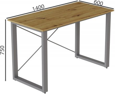 Письмовий стіл Ferrum-decor Драйв 750x1400x600 Сірий метал ДСП Дуб Артизан 16 мм (FRD-103141) Письмовий стіл Ferrum-decor Драйв 750x1400x600 Сірий метал ДСП Дуб Артизан 16 мм (FRD-103141)