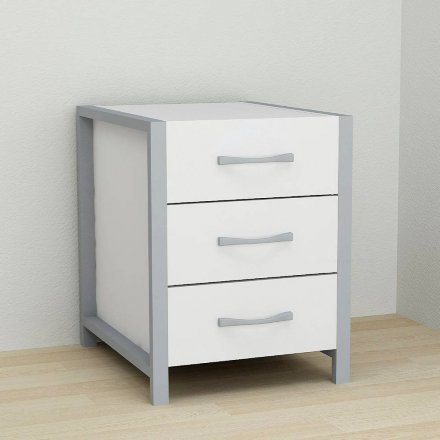 Тумба універсальна Ferrum-decor Вів'єн 3 50x41x40 сірий ДСП Біле 16мм (FRD-104196) Тумба універсальна Ferrum-decor Вів'єн 3 50x41x40 сірий ДСП Біле 16мм (FRD-104196)