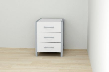Тумба універсальна Ferrum-decor Вів'єн 3 50x41x40 сірий ДСП Біле 16мм (FRD-104196) Тумба універсальна Ferrum-decor Вів'єн 3 50x41x40 сірий ДСП Біле 16мм (FRD-104196)