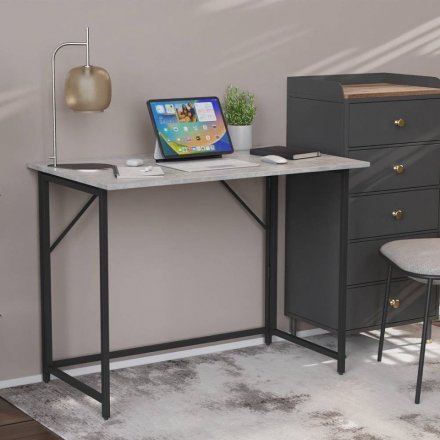 Стіл розкладний Моріс Ferrum-decor 750x1000x600 Чорний метал ДСП Бетон 16 мм (FRD-104675) Стіл розкладний Моріс Ferrum-decor 750x1000x600 Чорний метал ДСП Бетон 16 мм (FRD-104675)