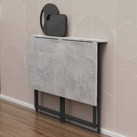 Стіл розкладний Моріс Ferrum-decor 750x1000x600 Чорний метал ДСП Бетон 16 мм (FRD-104675) Стіл розкладний Моріс Ferrum-decor 750x1000x600 Чорний метал ДСП Бетон 16 мм (FRD-104675)