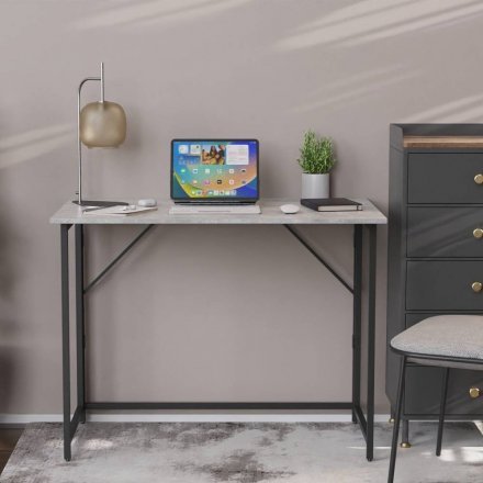 Стіл розкладний Моріс Ferrum-decor 750x1000x600 Чорний метал ДСП Бетон 16 мм (FRD-104675) Стіл розкладний Моріс Ferrum-decor 750x1000x600 Чорний метал ДСП Бетон 16 мм (FRD-104675)
