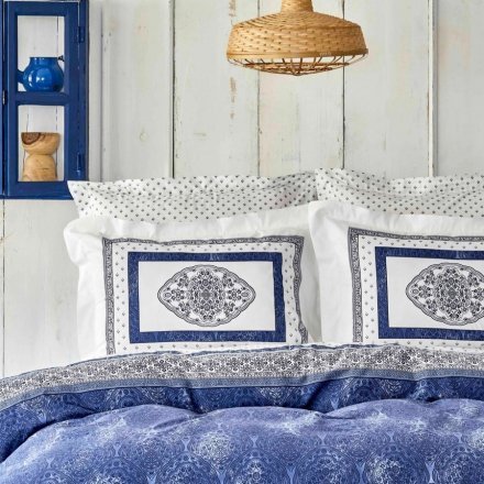 Постільна білизна ранфорс Dante mavi блакитний євро svt-2000022298353 Постільна білизна ранфорс Dante mavi блакитний євро svt-2000022298353