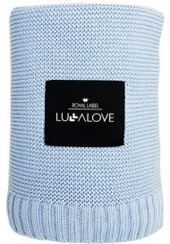 Бамбуковий плетений плед Classic 80х100 см Baby Blue lullalove-0379