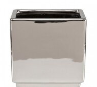 Кашпо для квітів Mirror Silver кераміка 13 дзеркальний куб 55163