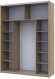 Шафа купе Doros G-Caiser Дуб Евок 1 ДСП / 1 зеркало 180х60х240 (DRS-011578)