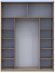 Шафа купе Doros G-Caiser Дуб Евок 1 ДСП / 1 зеркало 180х60х240 (DRS-011578)
