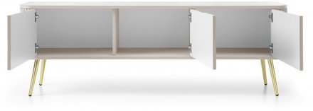 Тумба під телевізор Perfect Home Зова / Zova 3-дверна з золотими ніжками RTV168 Кашемір (PFH-091275) Тумба під телевізор Perfect Home Зова / Zova 3-дверна з золотими ніжками RTV168 Кашемір (PFH-091275)