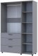 Шафа для одягу Doros Торн Сірий 3 ДСП/3Ш (штанга) 135х51.6х200 (DRS-012065)